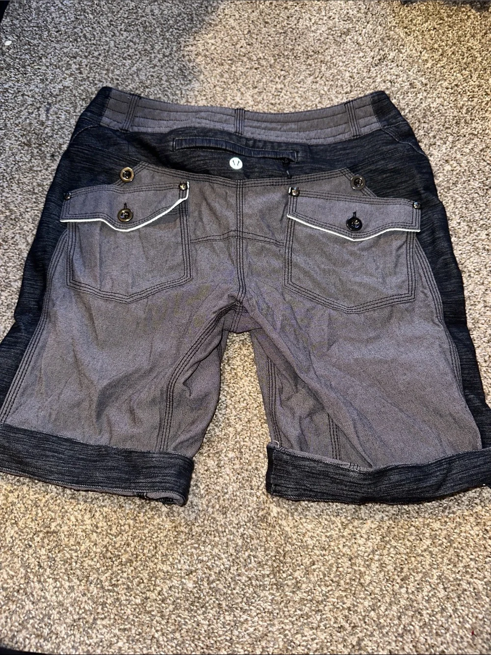 lululemon athletica Two-Tone Gray & Black Athletic Shorts
